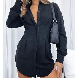 Black shirt dress